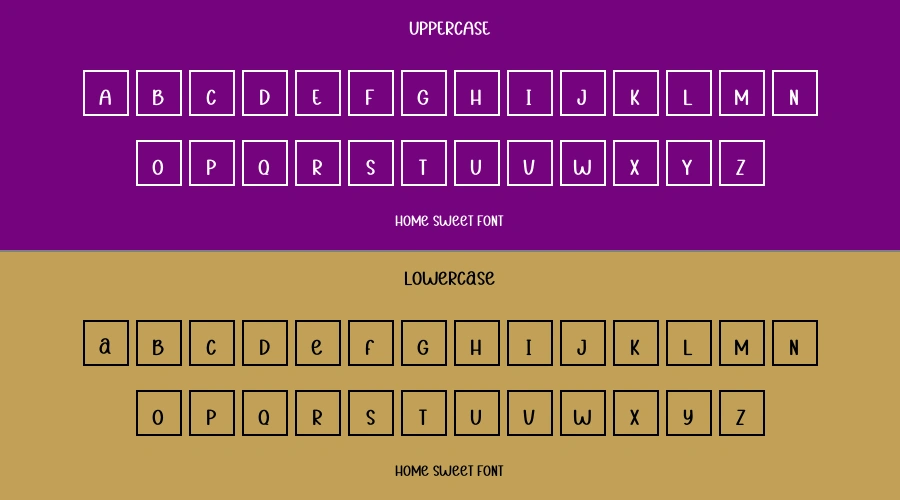 Home Sweet Font Preview