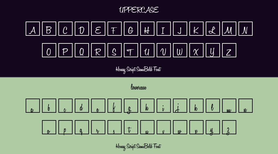 Honey Script SemiBold Font Preview