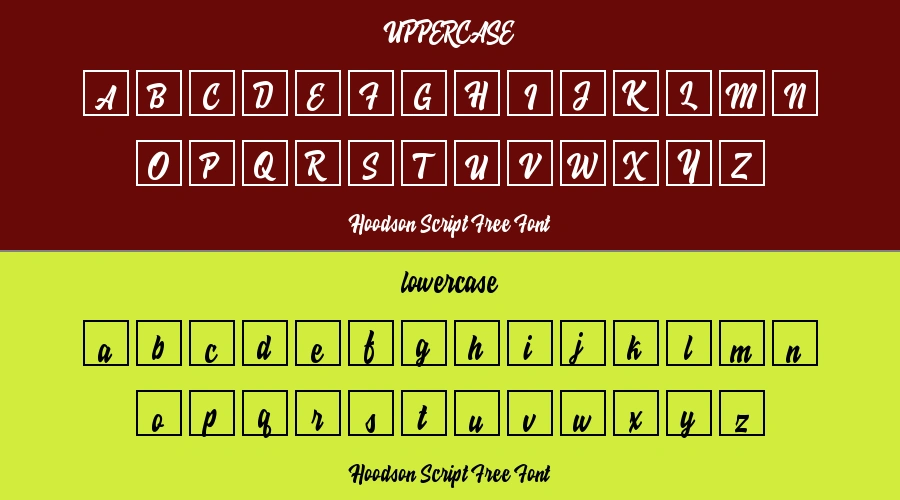 Hoodson Script Free Font Preview