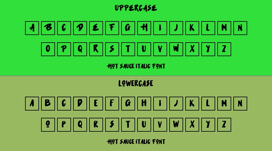 Hot Sauce Italic Font Preview