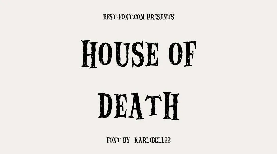 House of Death Font