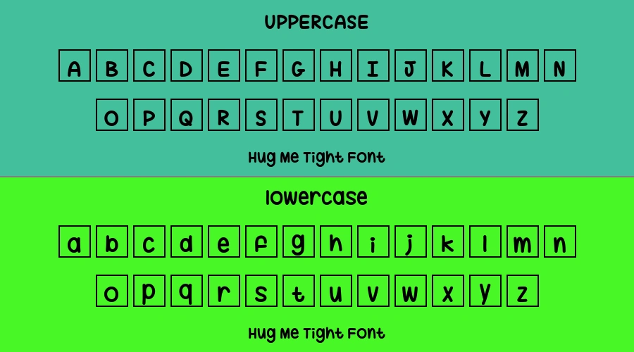 Hug Me Tight Font Preview