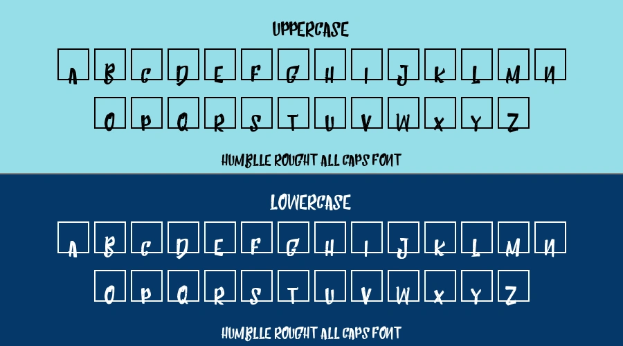 Humblle Rought All Caps Font Preview