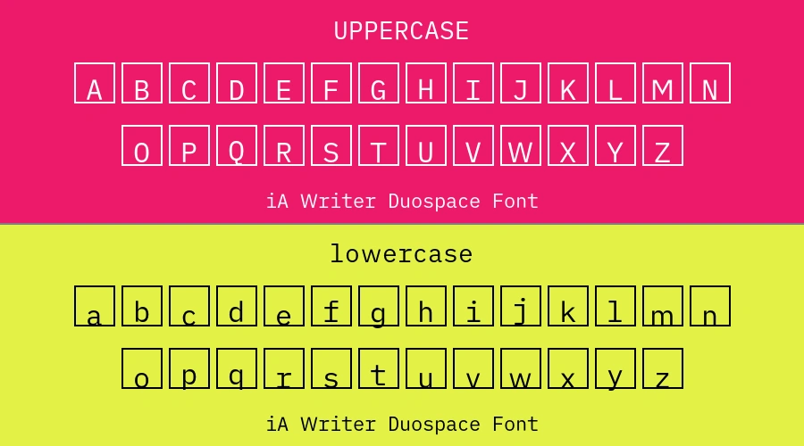 iA Writer Duospace Font Preview