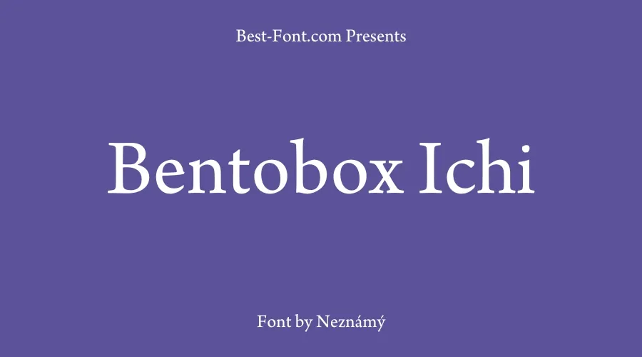 Bentobox Ichi Font