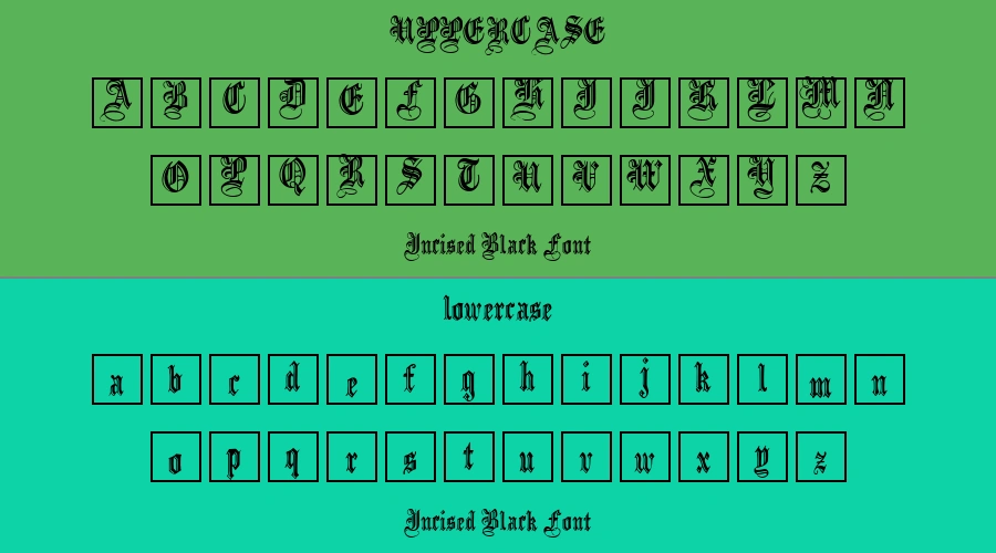 Incised Black Font Preview