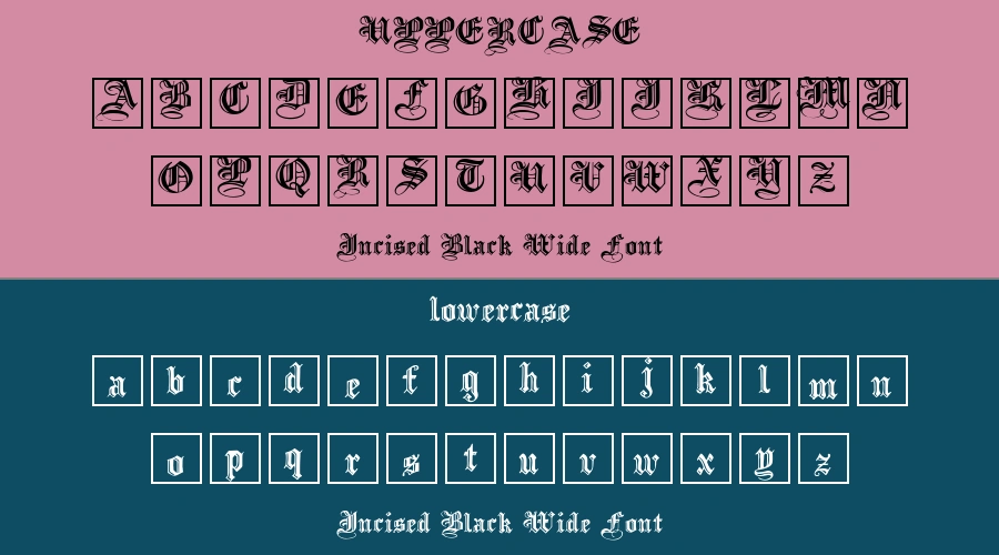 Incised Black Wide Font Preview