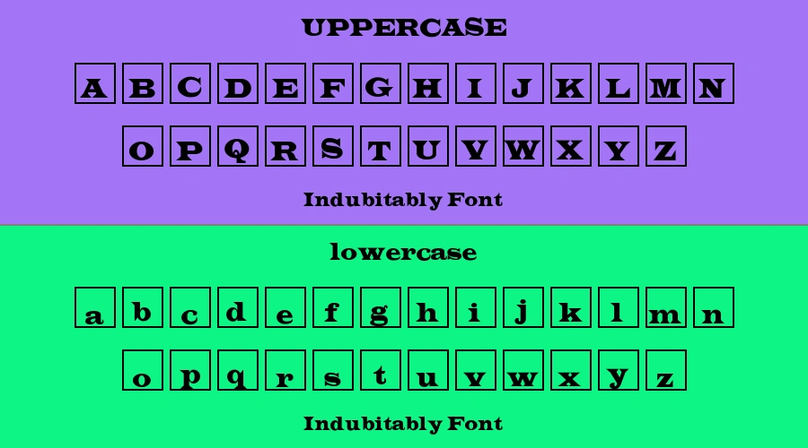 Indubitably Font Preview