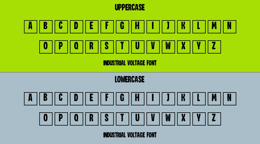 Industrial Voltage Font Preview