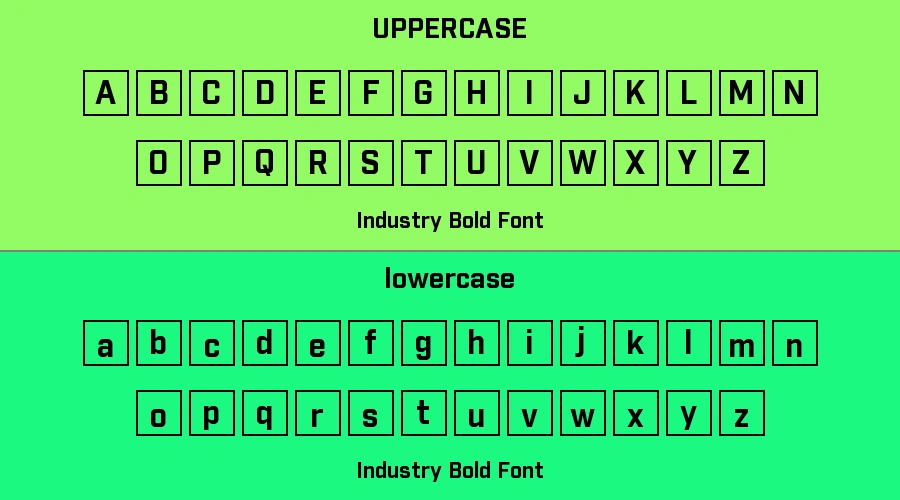 Industry Bold Font Preview