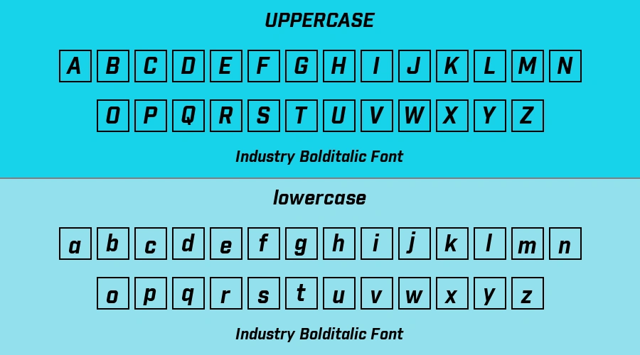 Industry Bolditalic Font Preview