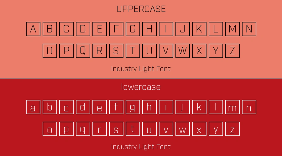 Industry Light Font Preview