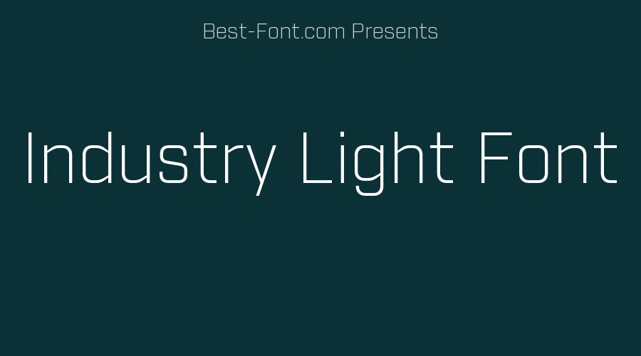 Industry Light Font