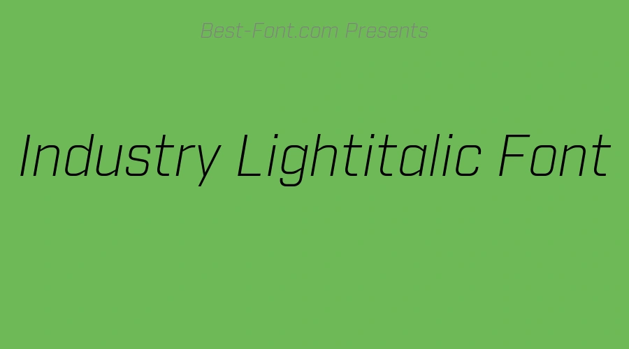 Industry Lightitalic Font