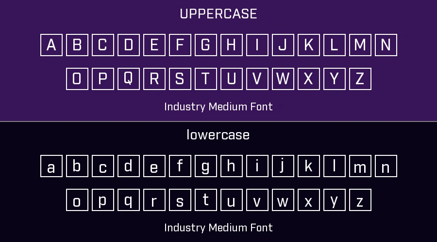 Industry Medium Font Preview