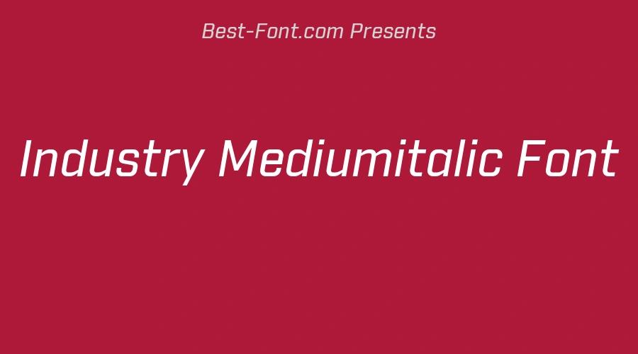 Industry Mediumitalic Font