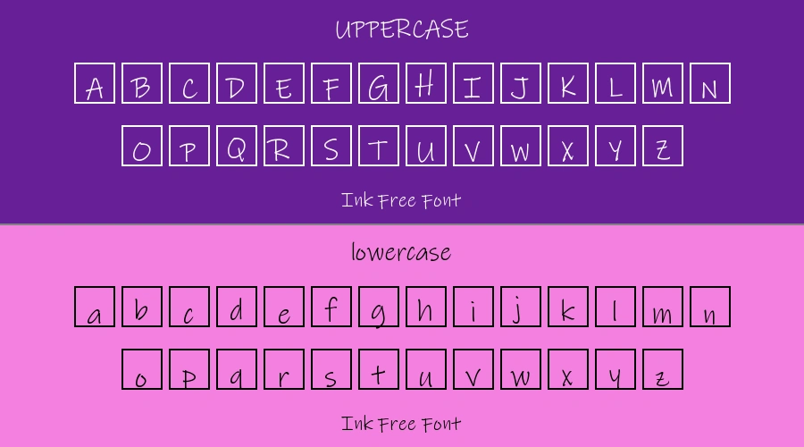 Ink Free Font Preview