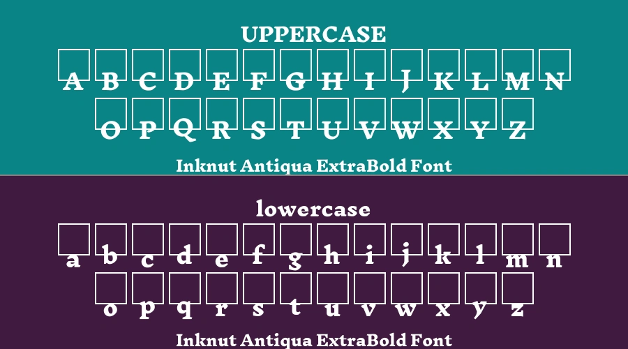 Inknut Antiqua ExtraBold Font Preview