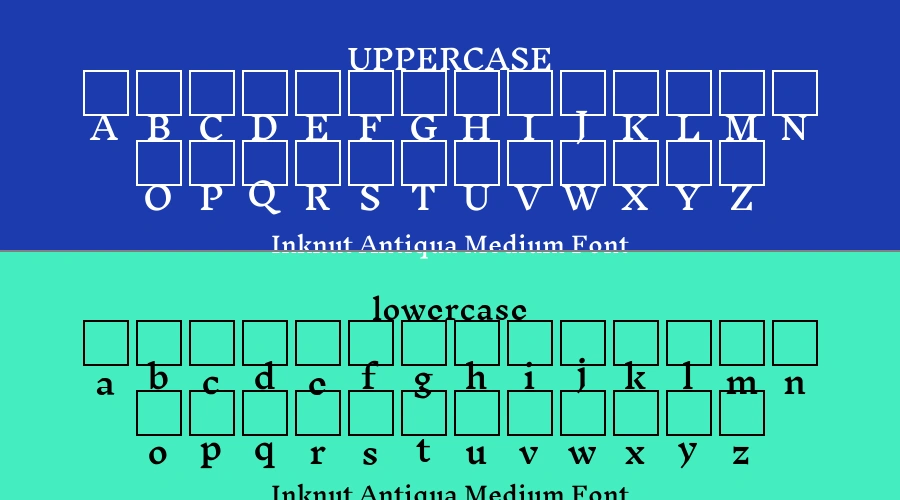 Inknut Antiqua Medium Font Preview