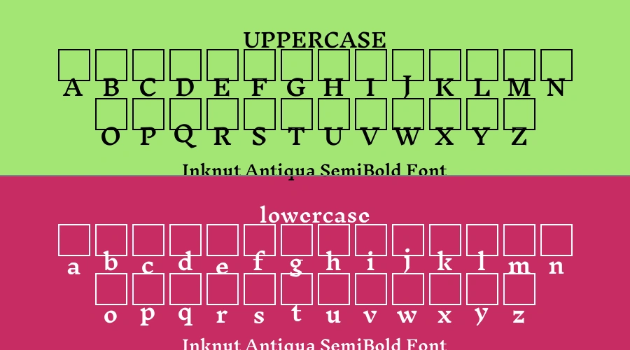 Inknut Antiqua SemiBold Font Preview