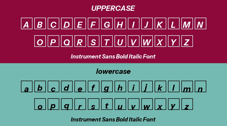 Instrument Sans Bold Italic Font Preview