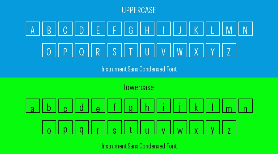 Instrument Sans Condensed Font Preview