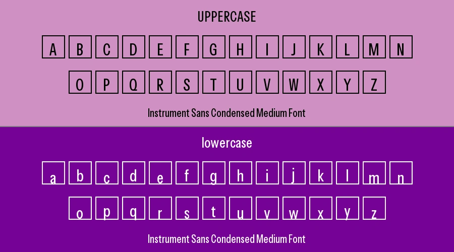 Instrument Sans Condensed Medium Font Preview