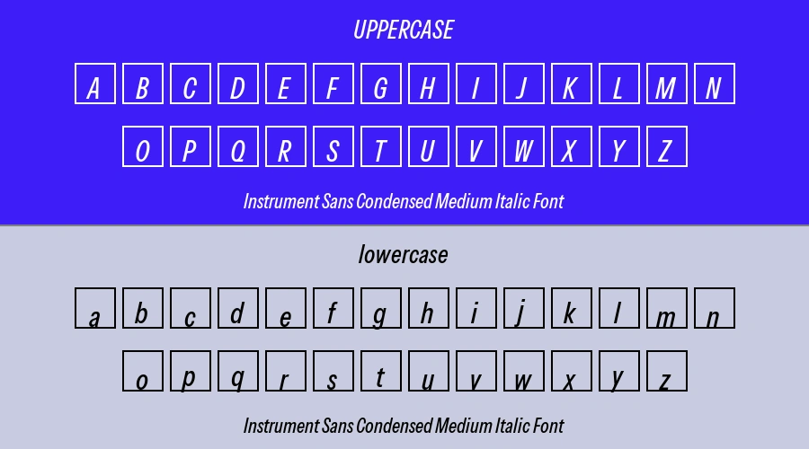 Instrument Sans Condensed Medium Italic Font Preview
