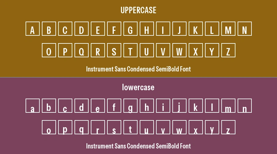 Instrument Sans Condensed SemiBold Font Preview