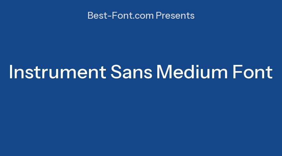 Instrument Sans Medium Font
