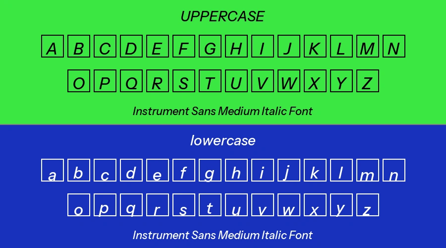 Instrument Sans Medium Italic Font Preview