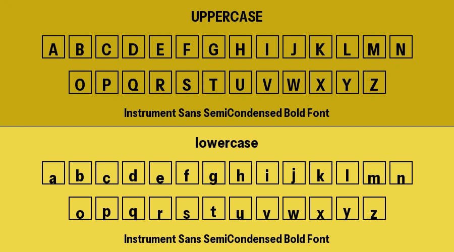 Instrument Sans SemiCondensed Bold Font Preview