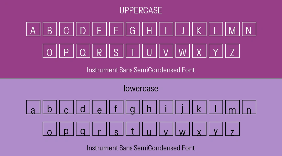Instrument Sans SemiCondensed Font Preview