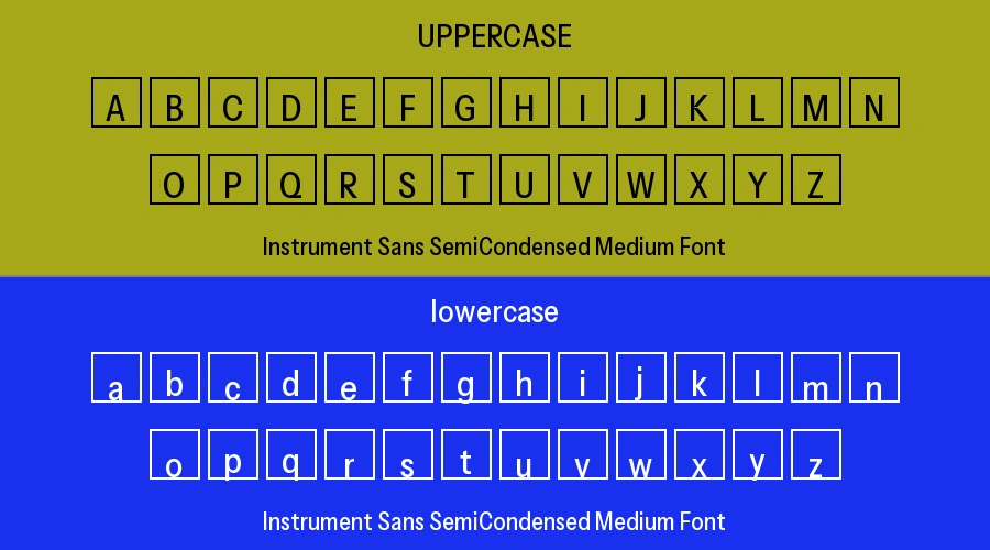 Instrument Sans SemiCondensed Medium Font Preview