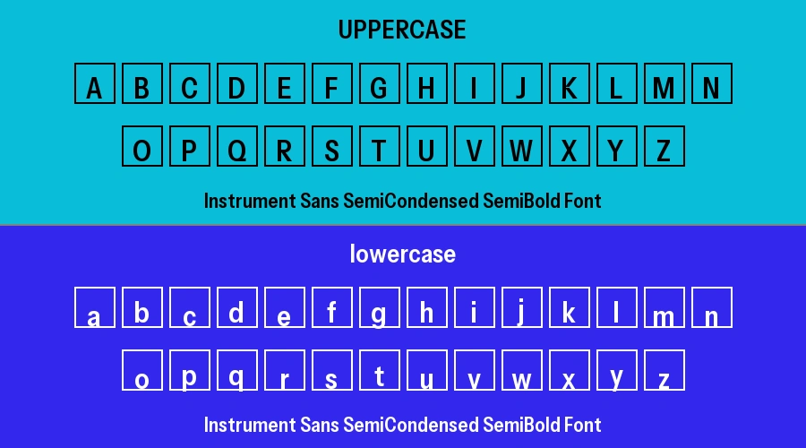 Instrument Sans SemiCondensed SemiBold Font Preview