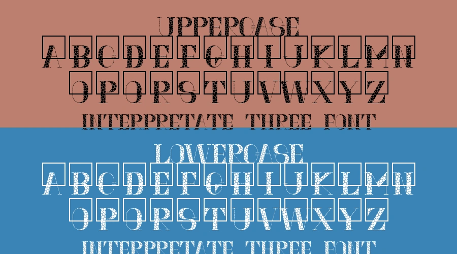 Interpretate Three Font Preview