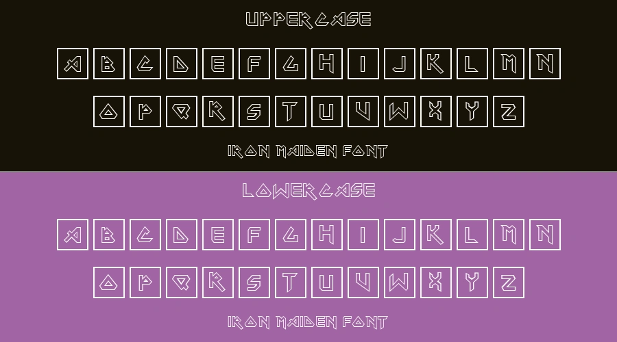 Iron Maiden Font Preview