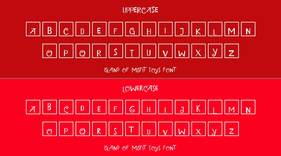 Island of Misfit Toys Font Preview