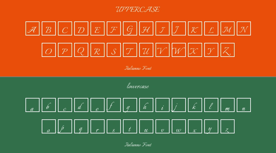 Italianno Font Preview