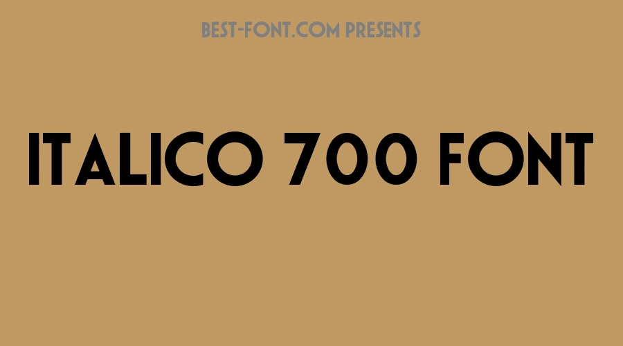 Italico 700 Font