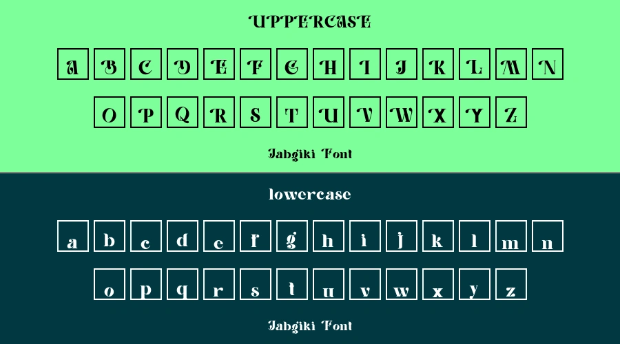 Jabgiki Font Preview