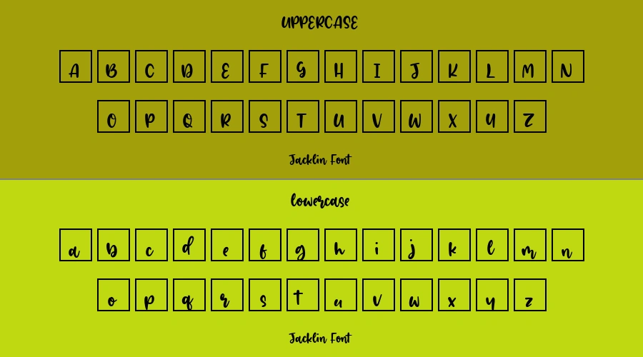 Jacklin Font Preview