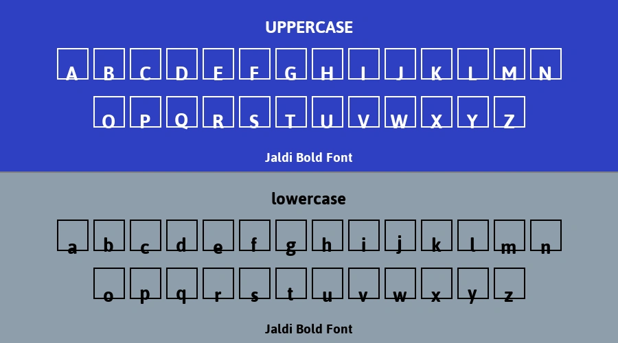 Jaldi Bold Font Preview