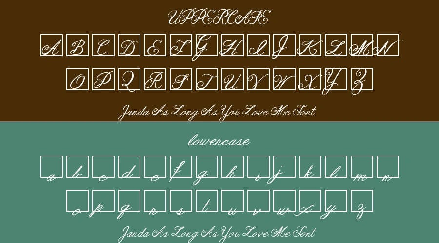 Janda As Long As You Love Me Font Preview