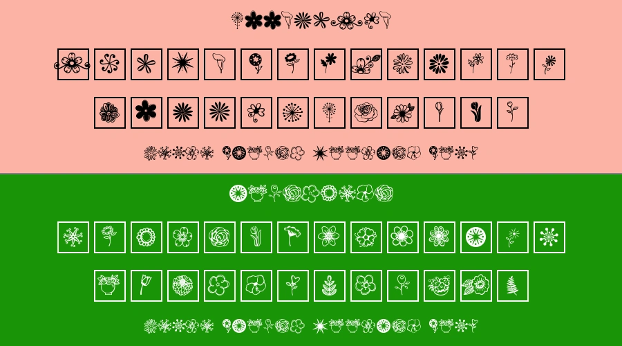 Janda Flower Doodles Font Preview