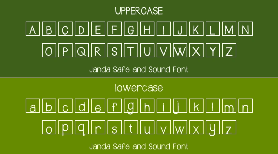 Janda Safe and Sound Font Preview