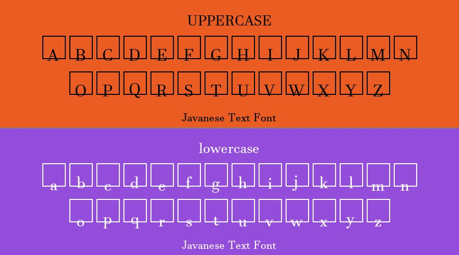 Javanese Text Font Preview