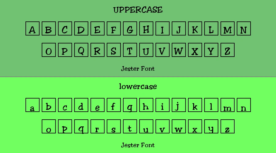 Jester Font Preview