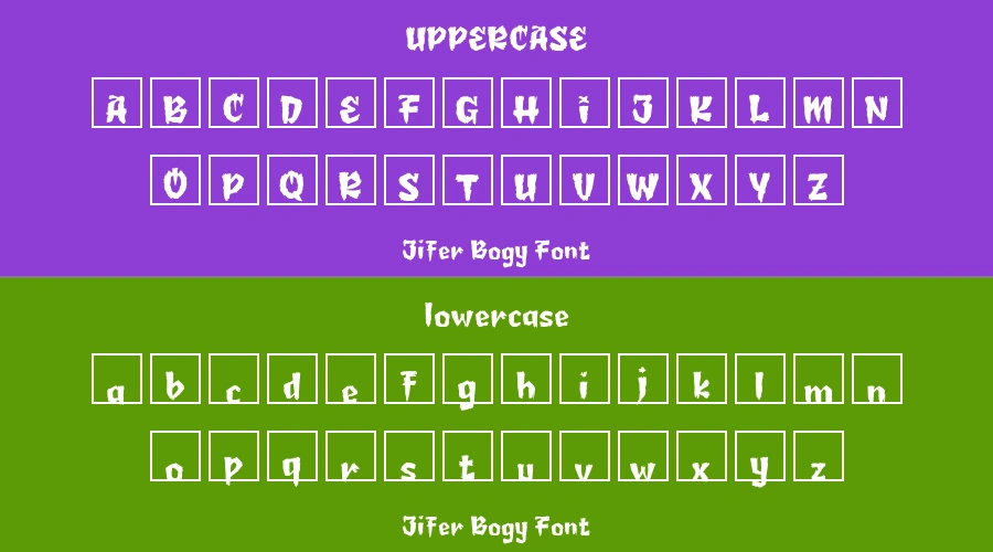 Jifer Bogy Font Preview