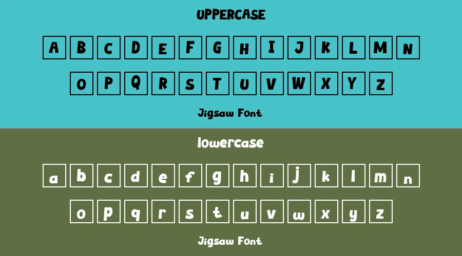 Jigsaw Font Preview